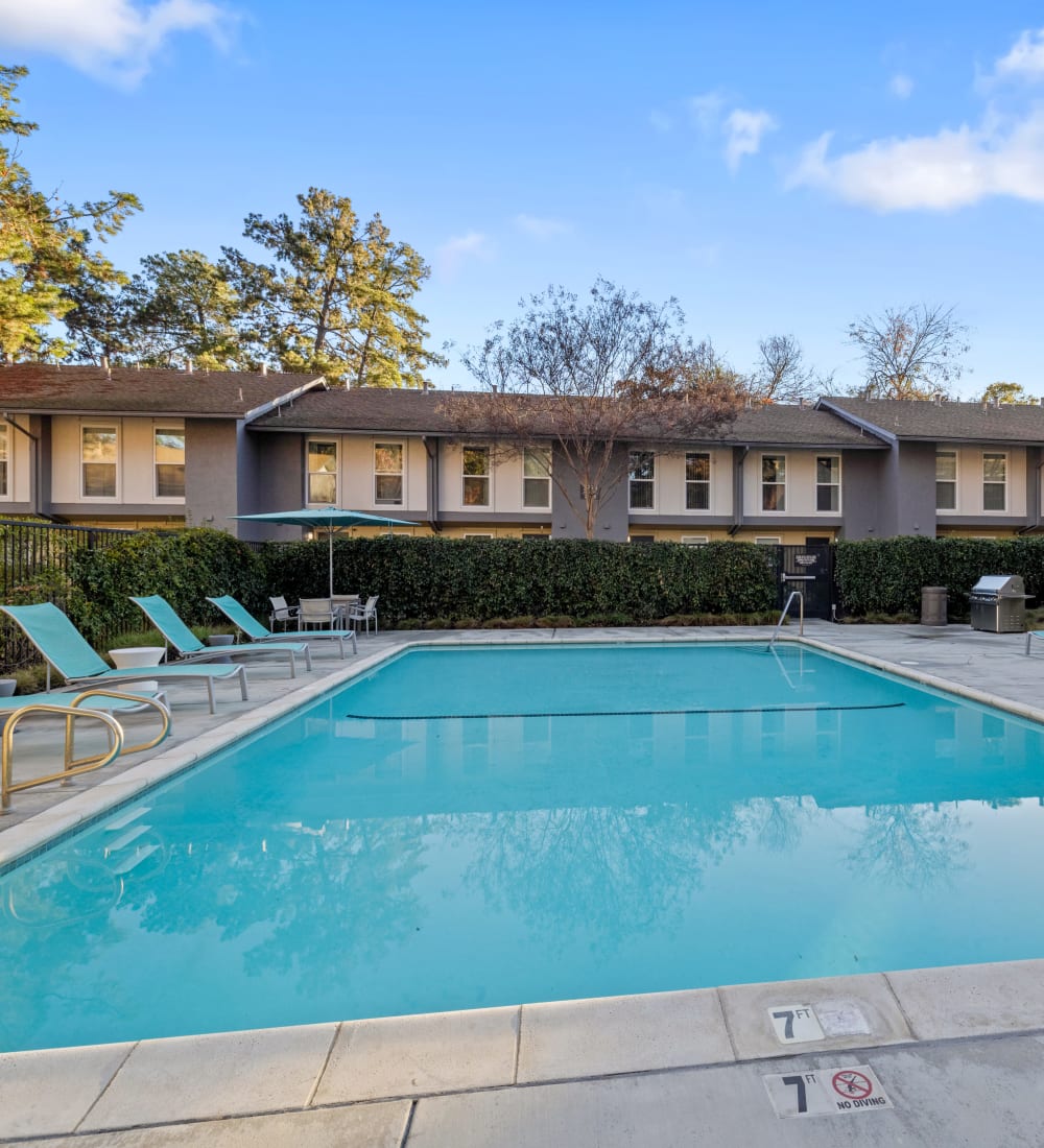 Resort-style swimming pool at Montecito Apartments in Santa Clara, California