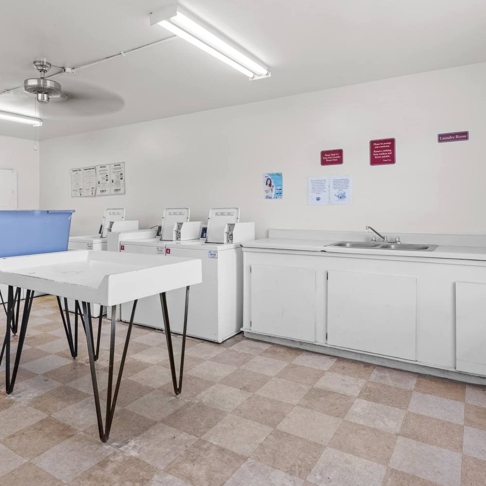 Community laundry facility at Falcon House in Fort Walton Beach, Florida