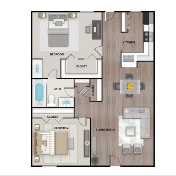 B2 floor plan brochure at The Maxwell in Metairie, Louisiana