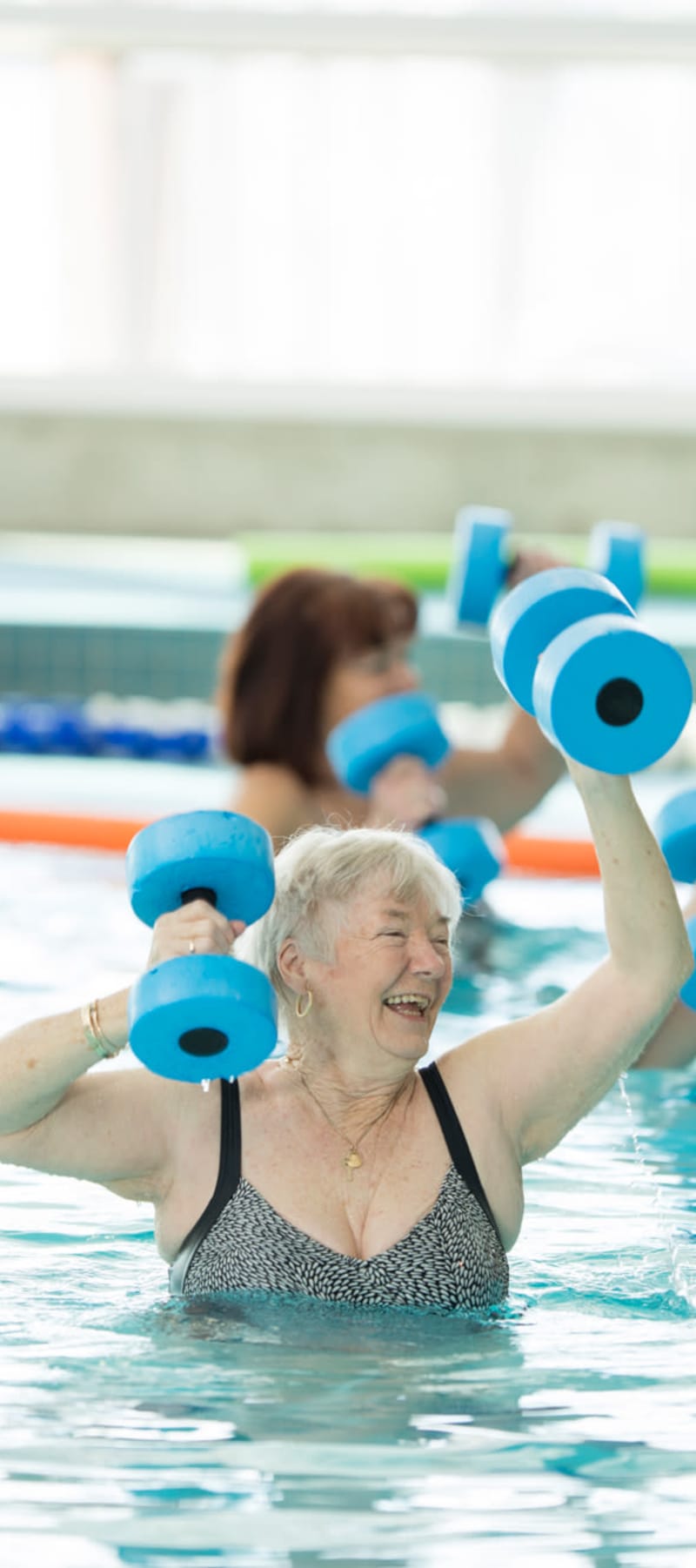 Residents at an aquatic exercise class at Holton Manor in Elkhorn, Wisconsin