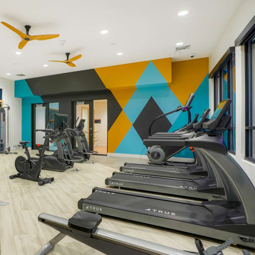Fitness center at Enova in Commerce City, Colorado
