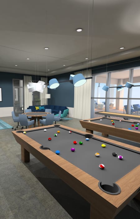 Pool table at Sky at Chandler Airpark in Chandler, Arizona