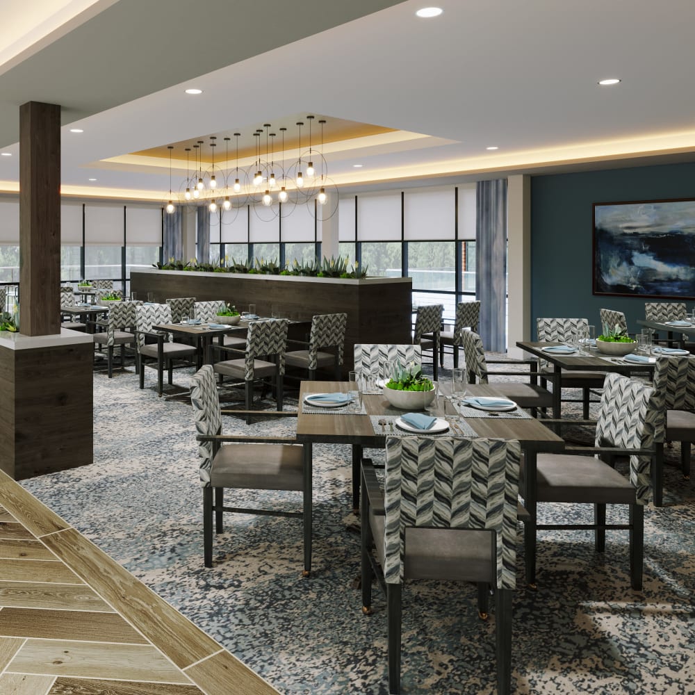 Dining room with plenty of seating at Anthology of Tanglewood in Houston, Texas