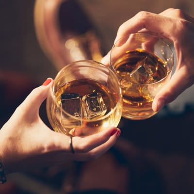 Residents raising a toast to the good life at Sofi Warner Center in Woodland Hills, California