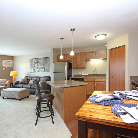 Modern apartments at Parkview East in Ramsey, Minnesota