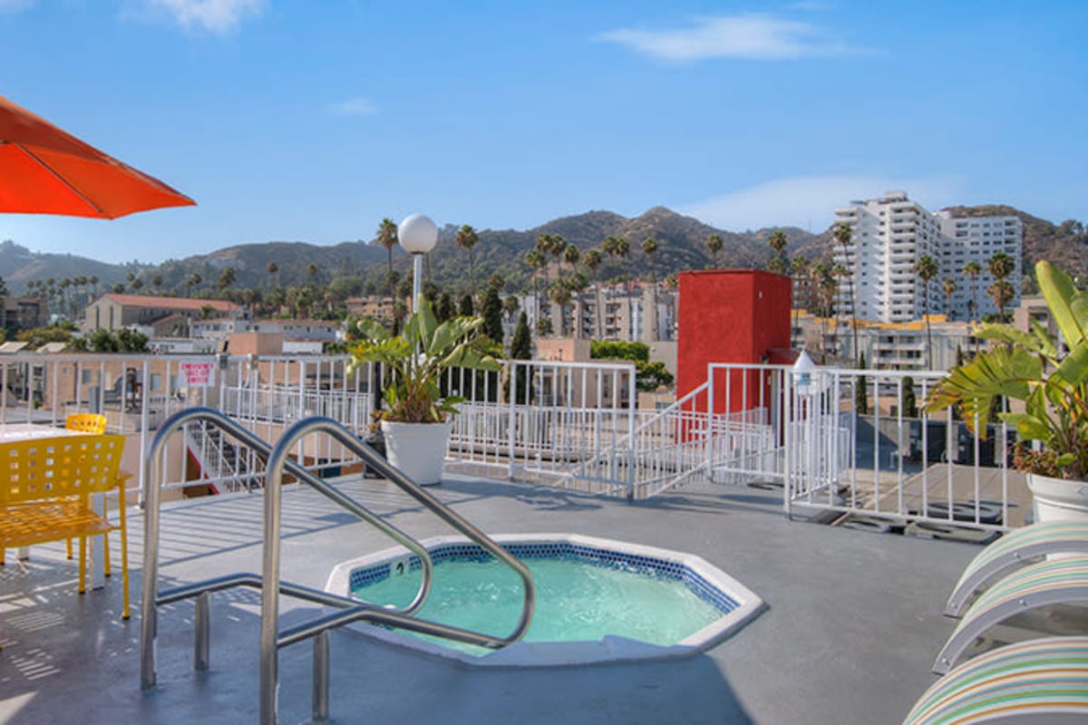 Hot tub at The Ruby Hollywood, Los Angeles, California