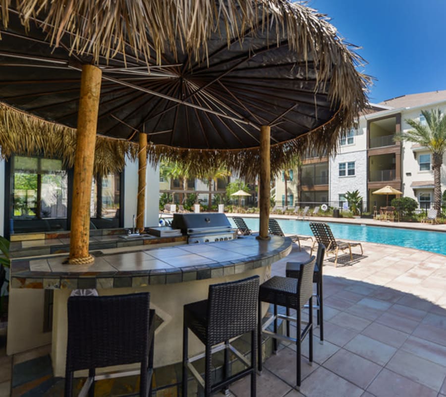 Grill area by the pool at Cabana Club and Galleria Club in Jacksonville, Florida