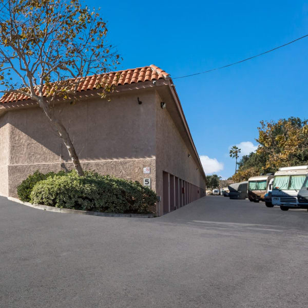 Exterior units and RVs parked at StorQuest Self Storage in Camarillo, California