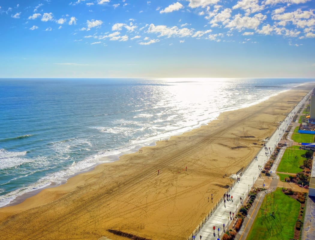 Beautiful beach near Indigo 19 in Virginia Beach, Virginia