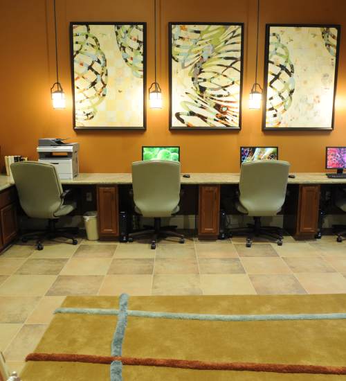 Work space at Cresta Bella in San Diego, California