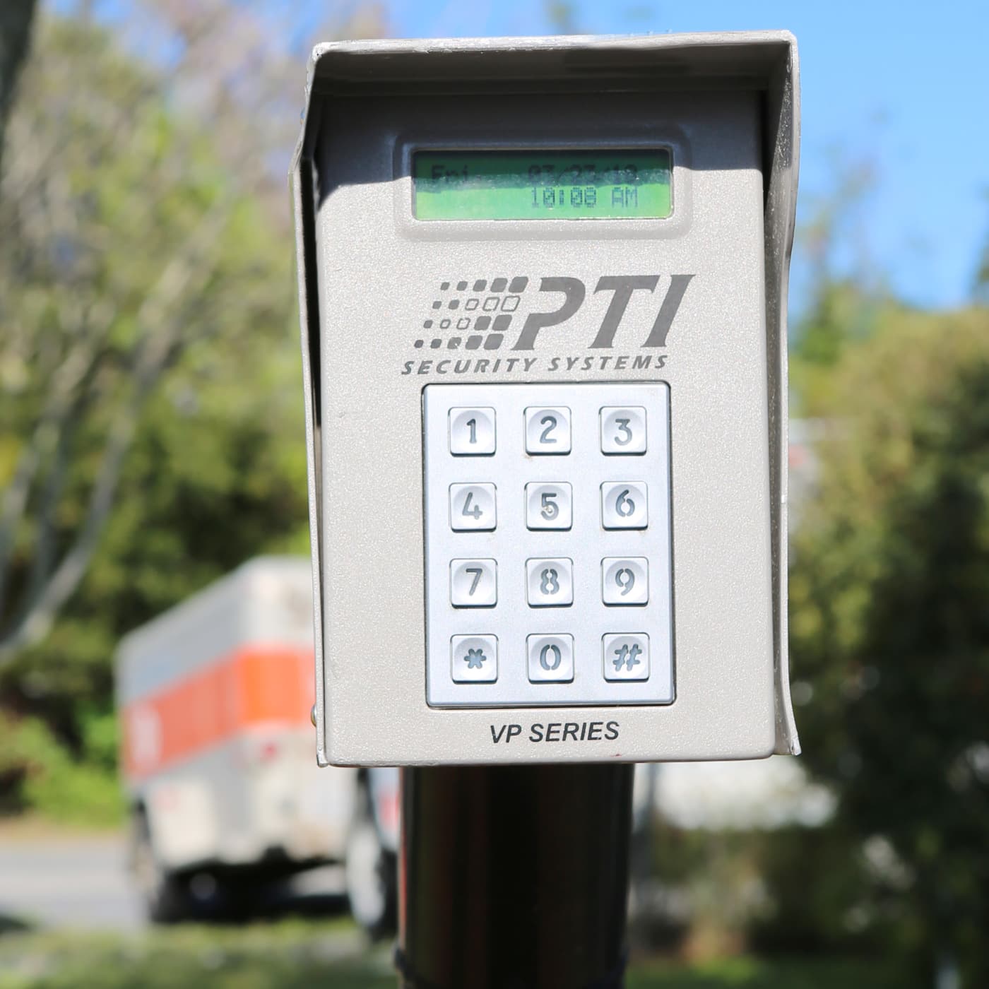 Keypad entrance to StoreSmart Self-Storage in Summerville, South Carolina