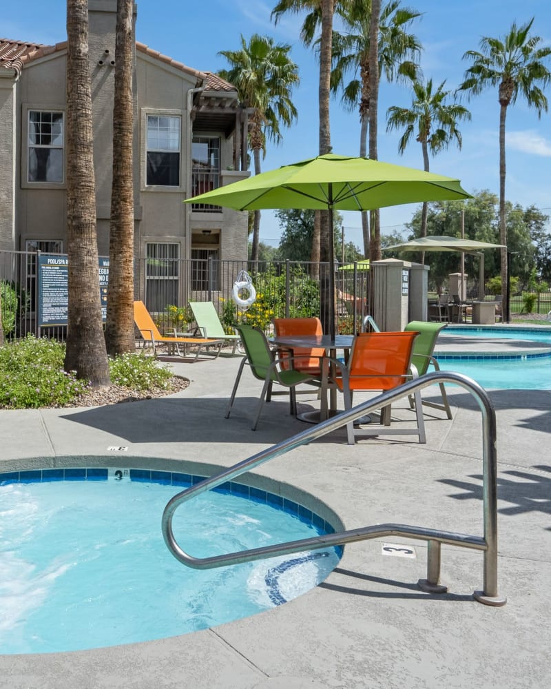 Gorgeous swimming pool at The Linq in Chandler, Arizona