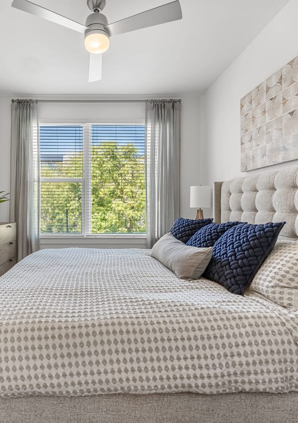 Well-decorated bedroom at 44 South in Austin, Texas