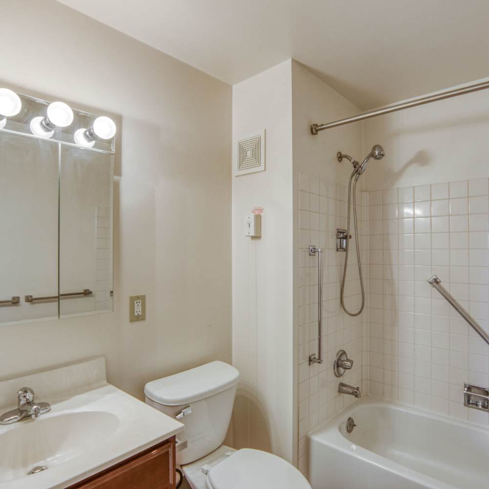 Bathroom at Village Center in Detroit, Michigan