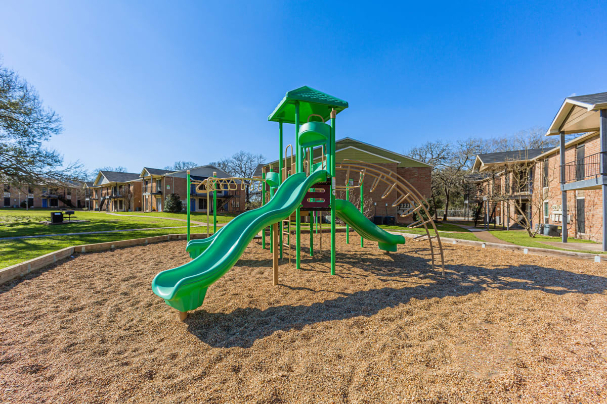 Learn more about the playground and other amenities at Retreat at 2818 in Bryan, Texas