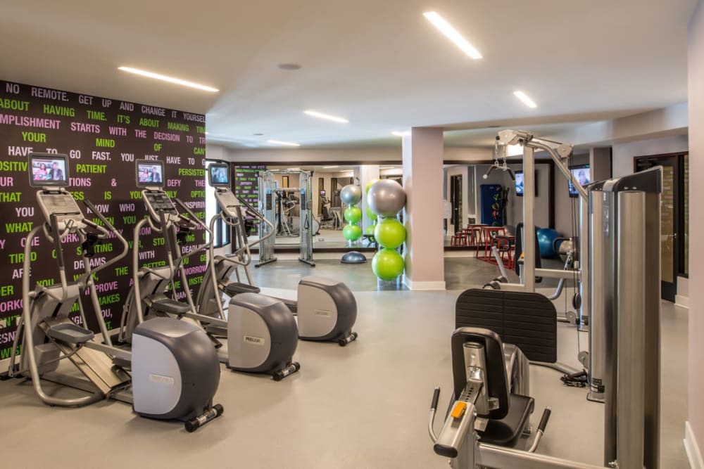 A fitness center at Solaire 10914 Georgia in Silver Spring, Maryland