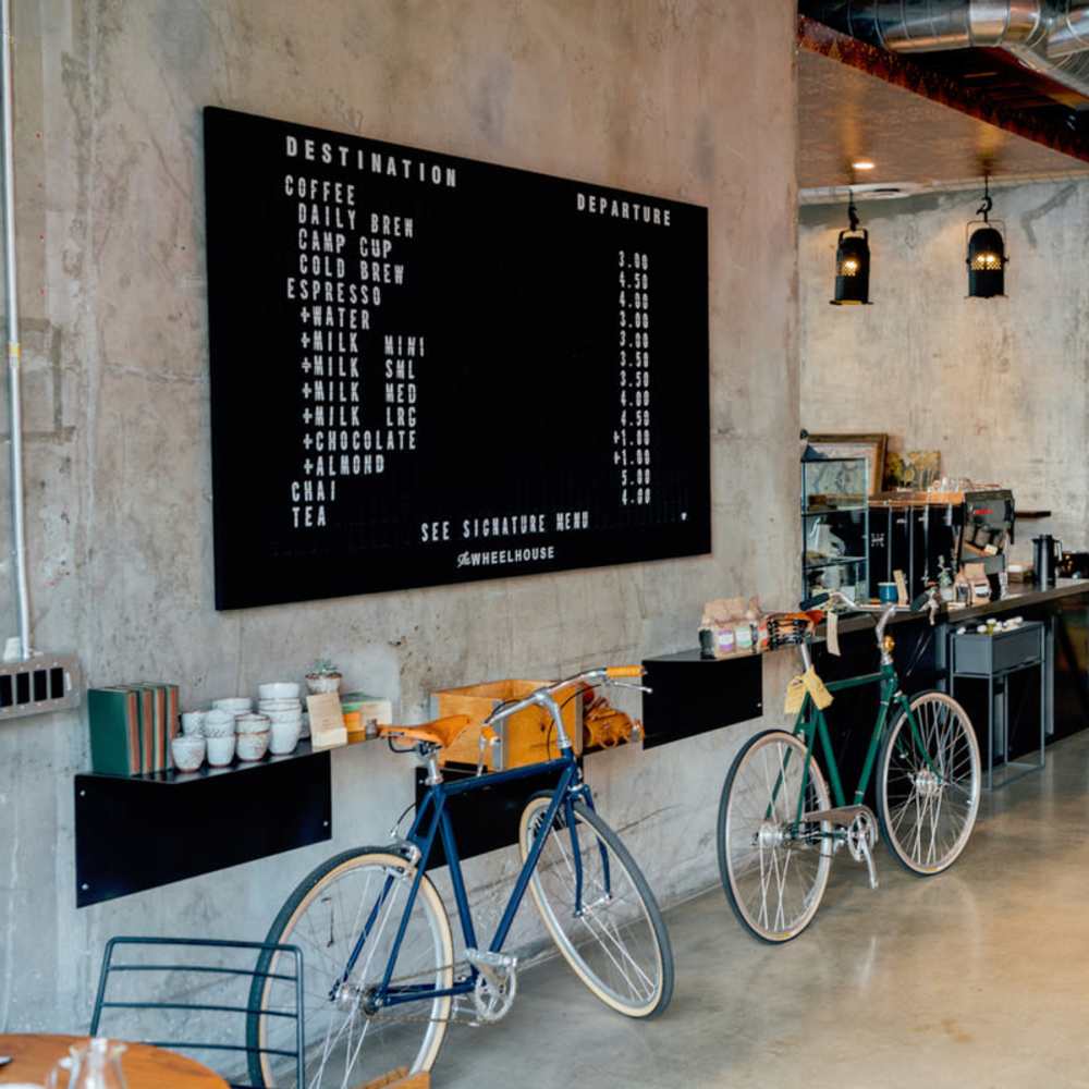 Nearby cafe at Wilton Wilshire Arms in Los Angeles, California, 