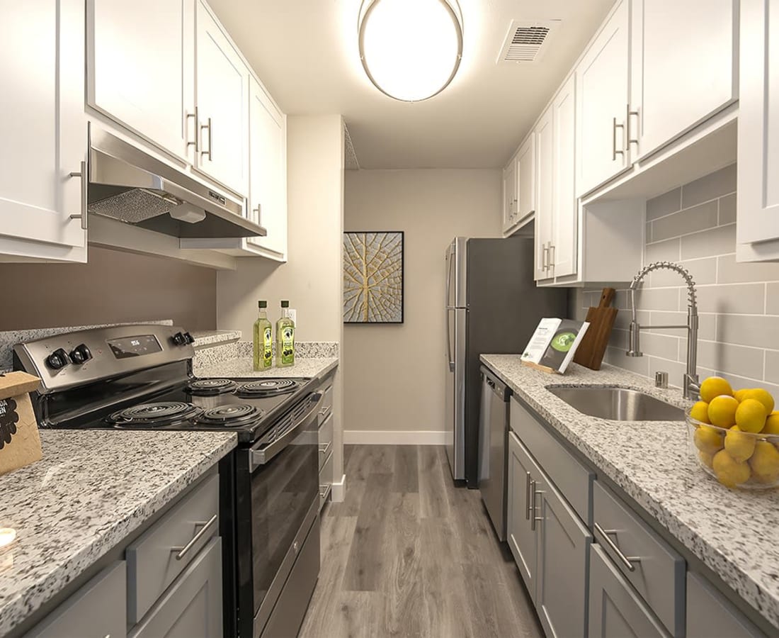 High-end kitchen in model home at  The Mews At Dixon Farms in Dixon, California