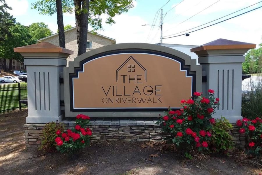 signage for The Village on Riverwalk and the surrounding College Park, Georgia