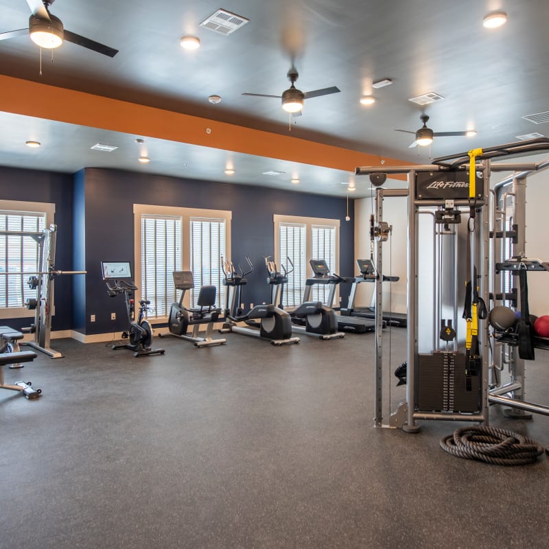 Well equipped fitness center at Palmer's Creek, Fredericksburg, Virginia