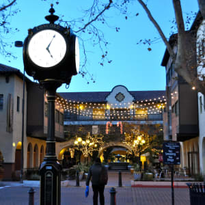 A clock in downtown Concord, California