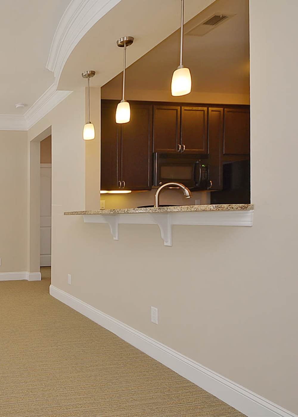 Spacious island kitchen at Marshall Springs at Gayton West in Glen Allen, Virginia