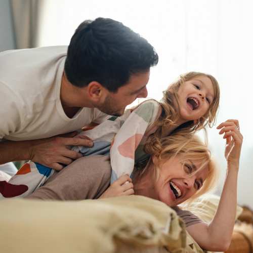 Resident hugging her daughter at Avonlea Square in Smyrna, Georgia