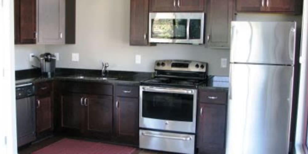 kitchen at Gaslight Village in East Lansing, Michigan
