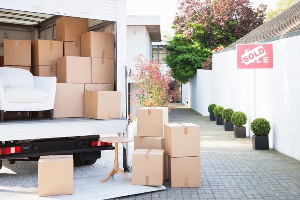 A moving truck from Cornelius Pass Mini Storage in Hillsboro, Oregon