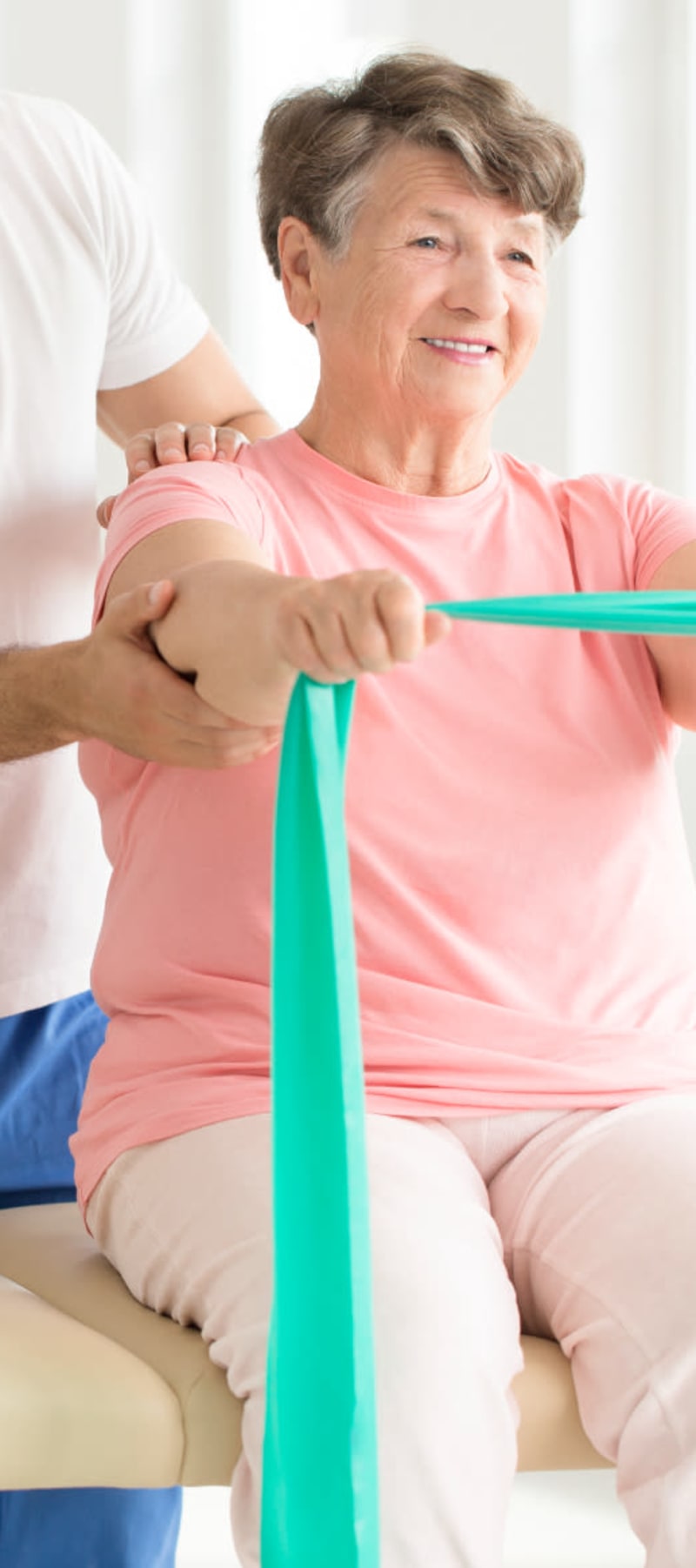 Resident working with a personal trainer at Ingleside Communities in Mount Horeb, Wisconsin