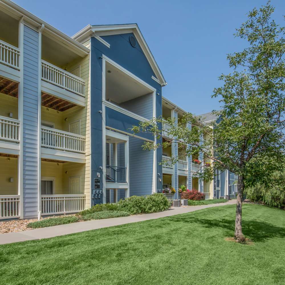 Side view of community at One Belmar Place in Lakewood, Colorado