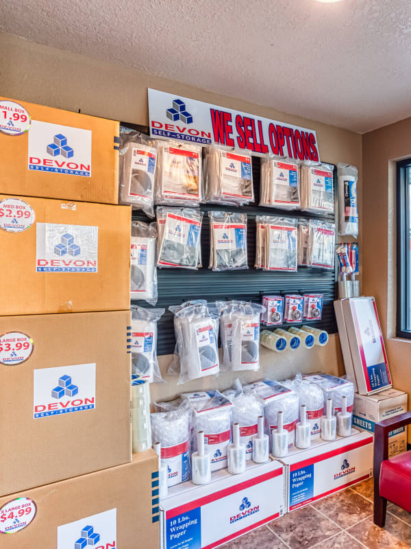Packing and moving supplies at National Mini Warehouses in Urbana, Illinois