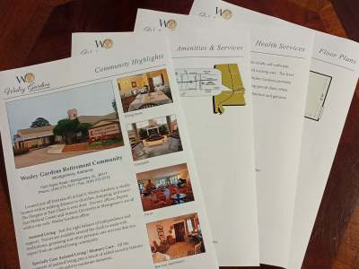 Wesley Gardens Information Kit contents