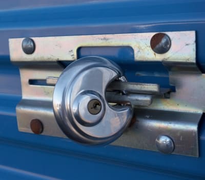 Lock on a self storage unit for rent at Self Storage of Anderson in Cincinnati, Ohio