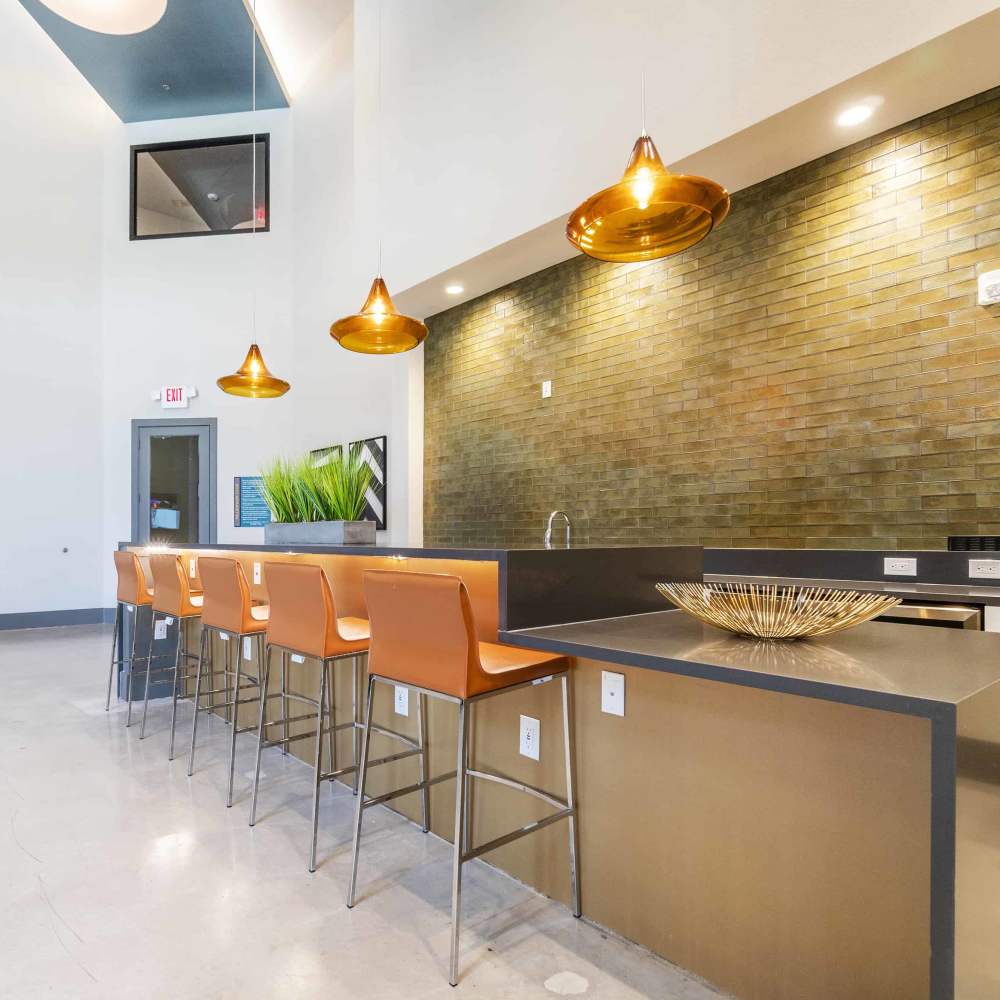 Clubhouse kitchen at Millennium Place in Corinth, Texas