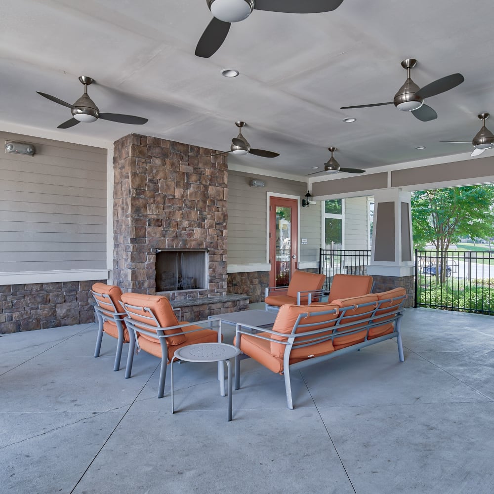 Clubhouse with fireplace at Bridgeway Chattanooga, Chattanooga, Tennessee