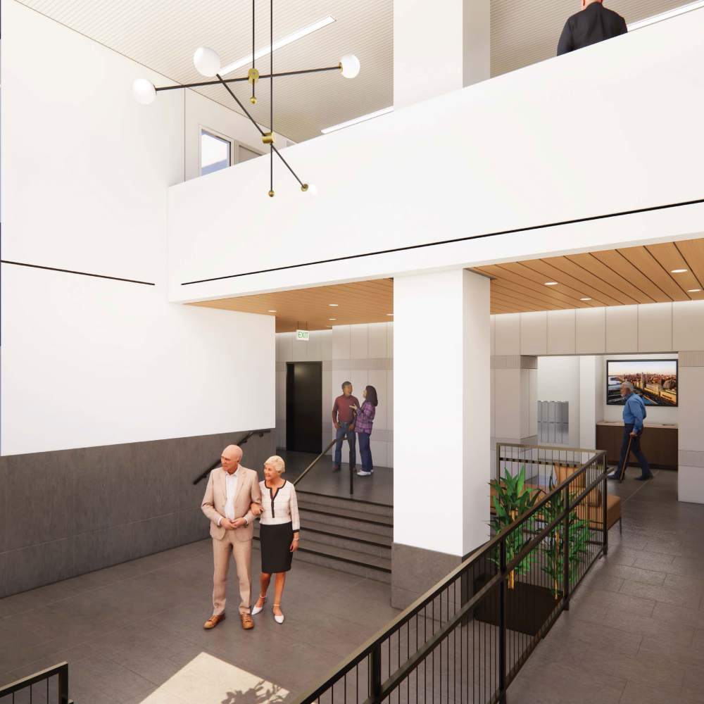Lobby interior at 570 Washington in New York, New York