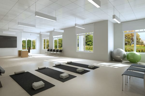 Fitness room at Anthology of Novi in Novi, Michigan