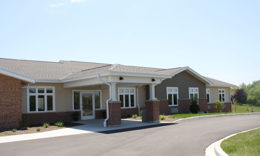 Front entrance at East Troy Manor in East Troy, Wisconsin