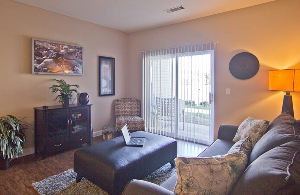 Living room in a home at Crescent at Wolfchase in Memphis, Tennessee