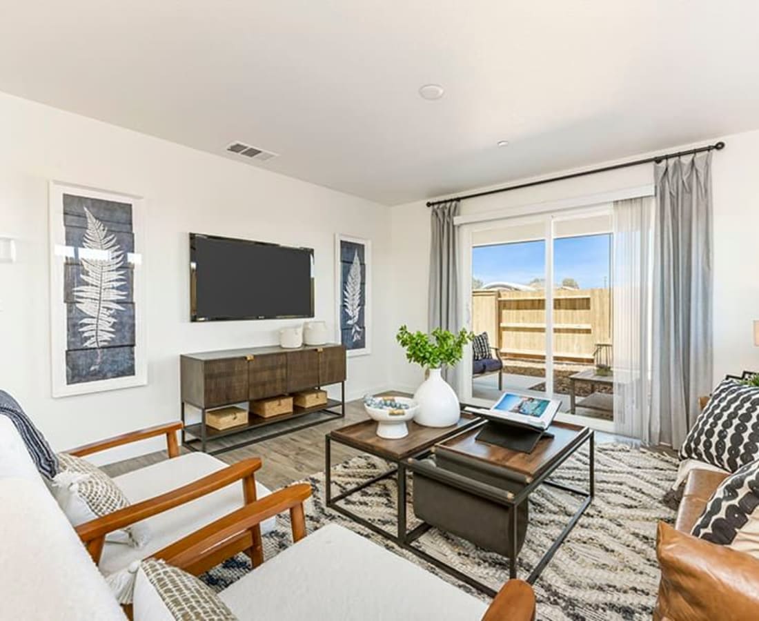 Spacious living room at Isles in Roseville, California