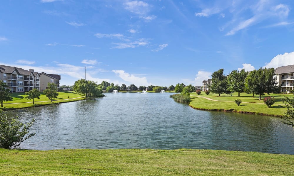 Pond at Villas at Stonebridge in Edmond, Oklahoma