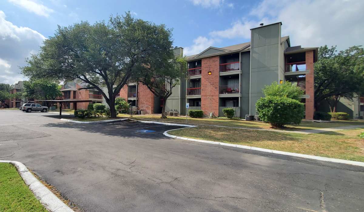 Car parking at Villa Nueva in San Antonio, Texas