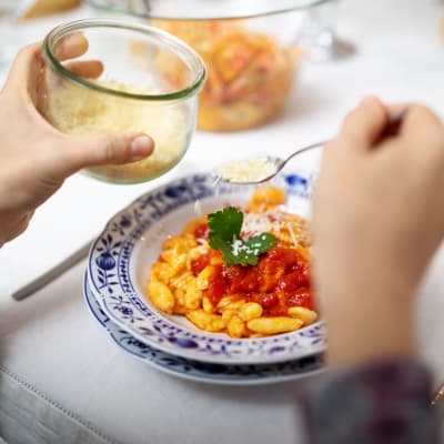 A pasta dinner at Aurora on France in Edina, Minnesota 