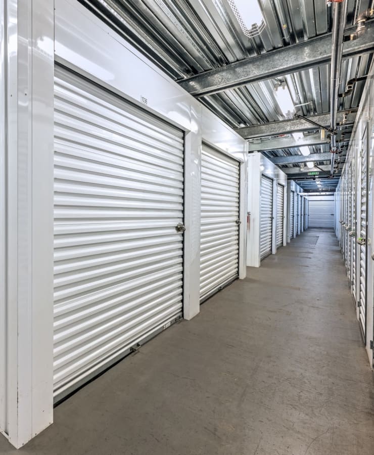 Indoor self storage units at StorQuest Self Storage in Waipahu, Hawaii