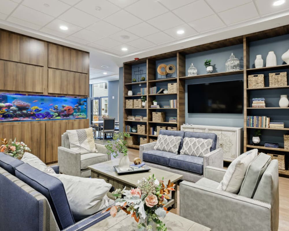 Elegant sitting room at Anthology of Novi in Novi, Michigan