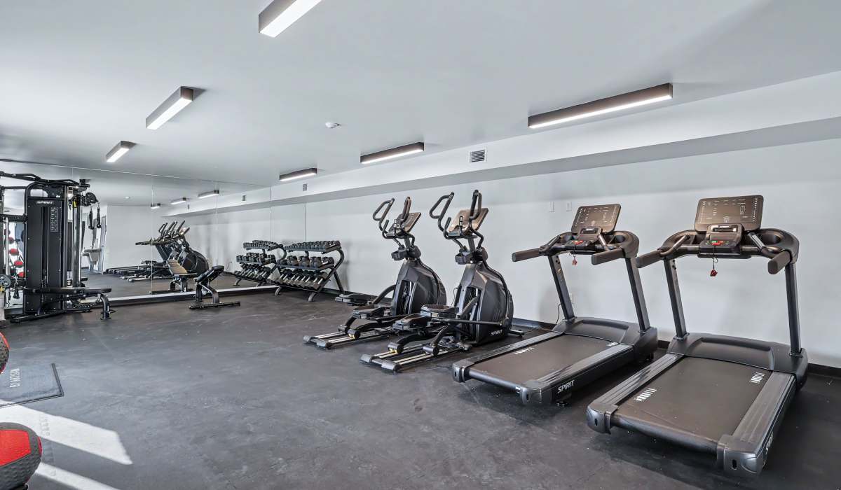 Cardio machines in fitness room at Wildewood Commons in Ralston, Nebraska