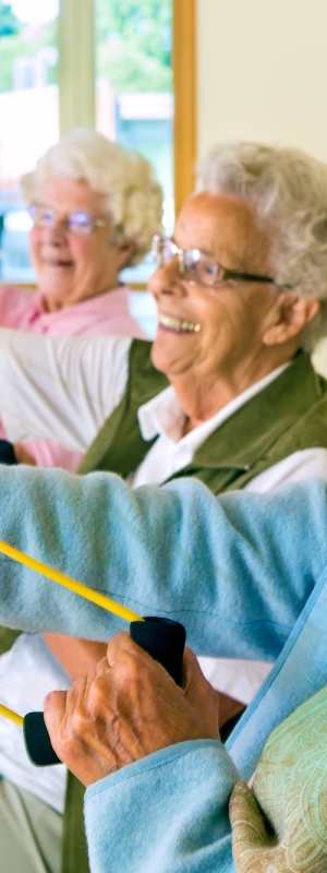 Resident exercising at The Birches at New Hope in New Hope, Pennsylvania