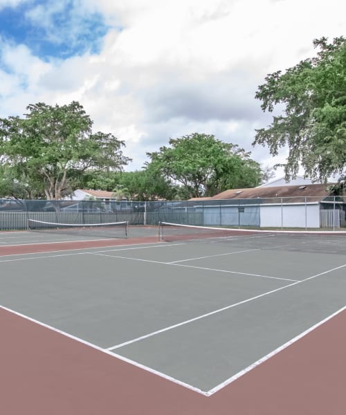 Tennis courts at Sunrise on the Green in Sunrise, Florida