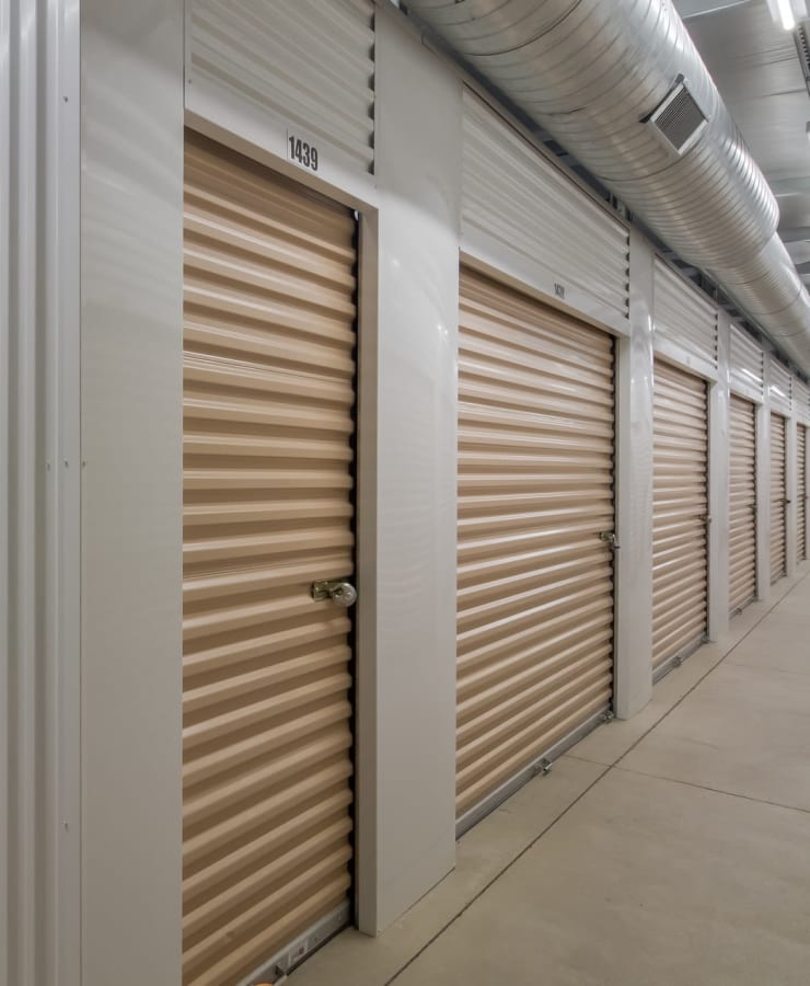 Indoor self storage units at StorQuest Self Storage in Louisville, Colorado